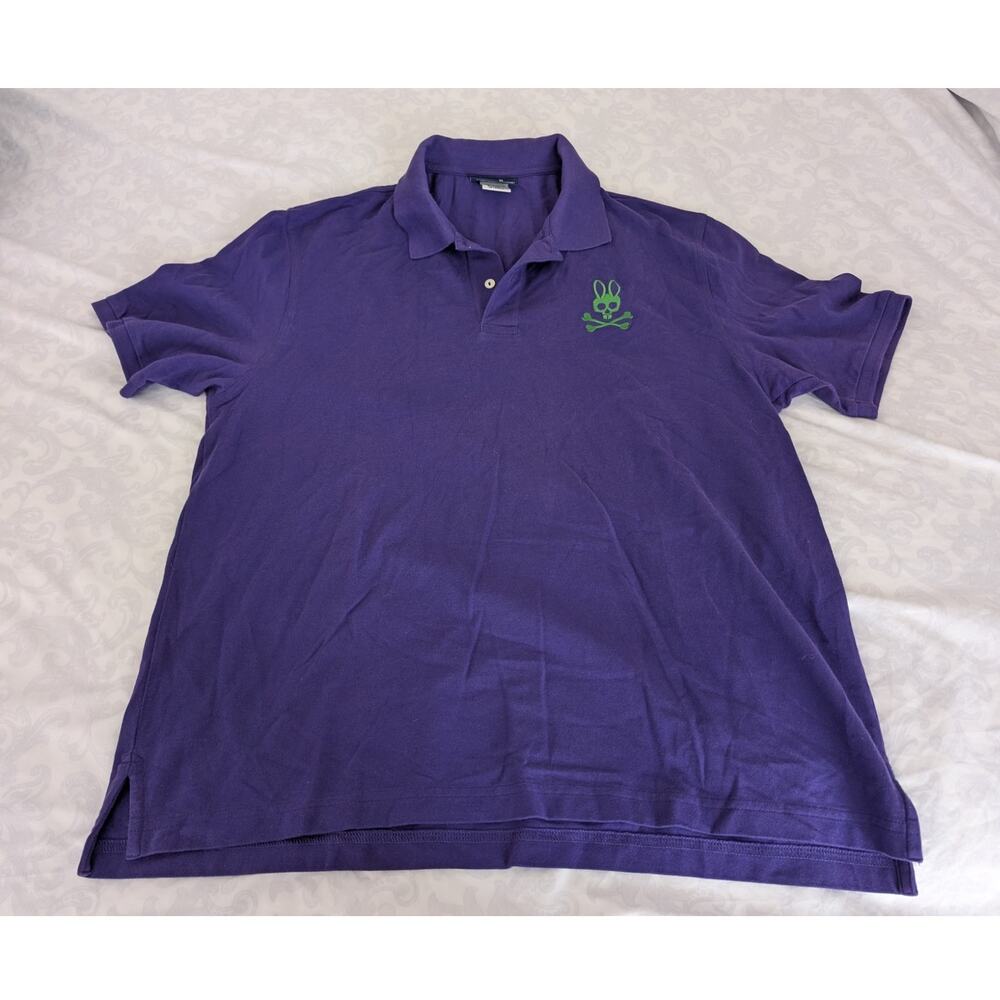 psycho bunny purple short sleeve polo shirt
